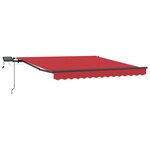 vidaXL Auvent Rétractable Rouge 300 x 250 cm tissu
