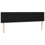 vidaXL Tête de lit à LED Noir 200x5x78/88 cm Tissu
