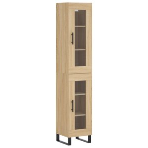 vidaXL Buffet haut Chêne sonoma 34 5x34x180 cm Bois d'ingénierie