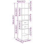 vidaXL Bibliothèque Blanc 40x35x180 cm Bois d'ingénierie