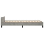 vidaXL Cadre de lit avec tête de lit Gris clair 90x190 cm Velours
