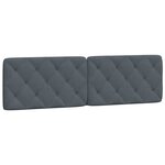 vidaXL Cadre de lit avec lumières LED gris foncé 180x200 cm velours