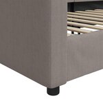 vidaXL Lit de repos sans matelas taupe 90x200 cm tissu