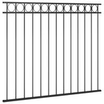 vidaXL Panneau de clôture Acier 1 7x1 5 m Noir