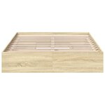 vidaXL Cadre de lit avec tiroirs sans matelas chêne sonoma 120x190 cm