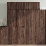 vidaXL Buffet haut chêne marron 70x42 5x185 cm bois d'ingénierie
