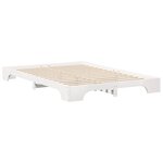 vidaXL Cadre de lit surélevé avec stockage Blanc bois