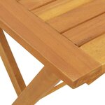 vidaXL Table de jardin pliante Pliant Naturel 60 x 60 x 72 cm