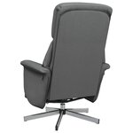 vidaXL Fauteuil inclinable de massage et repose-pieds gris foncé tissu