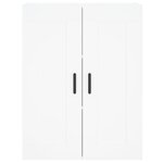 vidaXL Armoires murales 2 Pièces blanc bois d'ingénierie