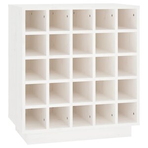 vidaXL Armoire à vin Blanc 55 5x34x61 cm Bois de pin massif