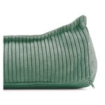 Coussin pouf 60x60 cm en velours côtelé vert premium
