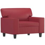 vidaXL Fauteuil Rouge bordeaux 60 cm Similicuir
