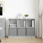 vidaXL Buffet Gris béton 102 x 32 x 73 5 cm