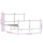 vidaXL Cadre de lit en métal sans matelas chêne fumé 120x200 cm
