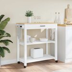 vidaXL Chariot de cuisine MONZA 84x40x88 5 cm bois massif de pin