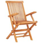 vidaXL Ensemble à manger d'extérieur pliable 7 Pièces Bois solide de teck