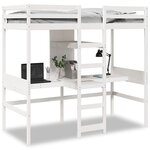 vidaXL Cadre de lit superposé sans matelas blanc 80x200 cm pin massif