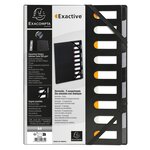 Trieur rigide HARMONIKA® Exactive® dos extensible 9 compartiments - Noir EXACOMPTA