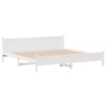 vidaXL Cadre de lit sans matelas blanc 200x200 cm bois massif de pin