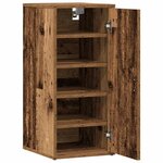 vidaXL Armoire à chaussures vieux bois 32x35x70 cm bois d'ingénierie