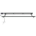 vidaXL Cadre de store manuel avec LEDs Anthracite et blanc 3 5 x 2 5 m