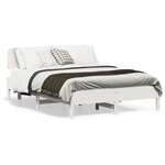 vidaXL Cadre de lit sans matelas blanc 120x190 cm bois de pin massif