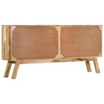 vidaXL Buffet marron et noir 160x30x76 cm bois massif de manguier