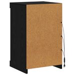 vidaXL Buffet LED Chêne noir 41 x 37 x 67 cm Bois d'ingénierie