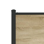 vidaXL Cadre de lit en métal sans matelas chêne sonoma 90x190 cm