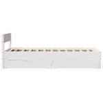 vidaXL Cadre de lit sans matelas blanc 90x190 cm bois de pin massif