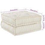 vidaXL Canapé modulaire 2 Pièces Crème 70 x 70 x 36 cm tissu