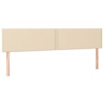 vidaXL Sommier à lattes de lit avec matelas Crème 180x200 cm Tissu