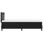 vidaXL Lit à ressorts avec matelas Noir 100 x 200 cm Simili cuir