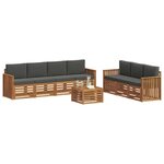 vidaXL Ensembles de canapés avec coussin 8 Pièces Naturel et Anthracite