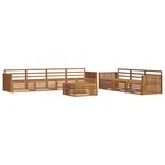 vidaXL Ensemble de canapés d'extérieur 8 Pièces Naturel