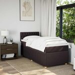 vidaXL Sommier à lattes de lit avec matelas Marron foncé 90x200 cm