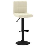 vidaXL Tabourets de bar lot de 2 crème velours