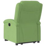 vidaXL Fauteuil inclinable Vert clair Velours