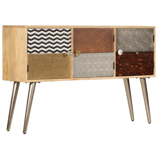 vidaXL Buffet 120x30x75 cm bois de manguier massif