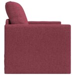 vidaXL Canapé-lit avec coussin Rouge bordeaux 74 x 77 x 81 cm tissu