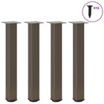 vidaXL Pieds de table console 4 pièces Acier naturel 72-74 cm Acier