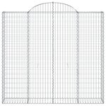 vidaXL Paniers à gabions arqués 8 Pièces 200x30x180/200 cm Fer galvanisé