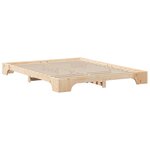 vidaXL Cadre de lit surélevé avec stockage Marron 160 x 210 cm bois