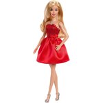 Mattel JGD25 - Barbie 80ème anniversaire de  - Poupée blonde robe rouge