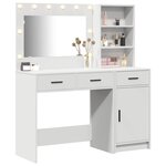 vidaXL Table de Toilette avec tiroir 2 Pièces Blanc Bois d'ingénierie