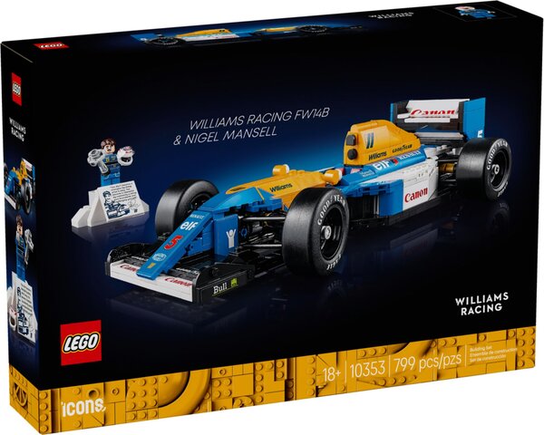 LEGO Icons - Modèle Williams Racing FW14B et Minifigurine de Nigel Mansell - 10353