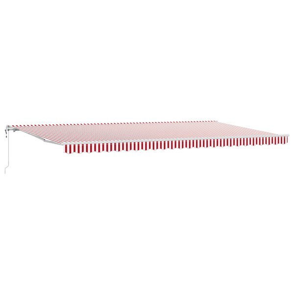 vidaXL Auvent rétractable Rouge et blanc 600 × 350 cm Rouge et blanc