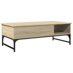vidaXL Table basse chêne sonoma 100x50x35cm bois d'ingénierie et métal