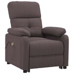 vidaXL Fauteuil électrique de massage Marron foncé Tissu
